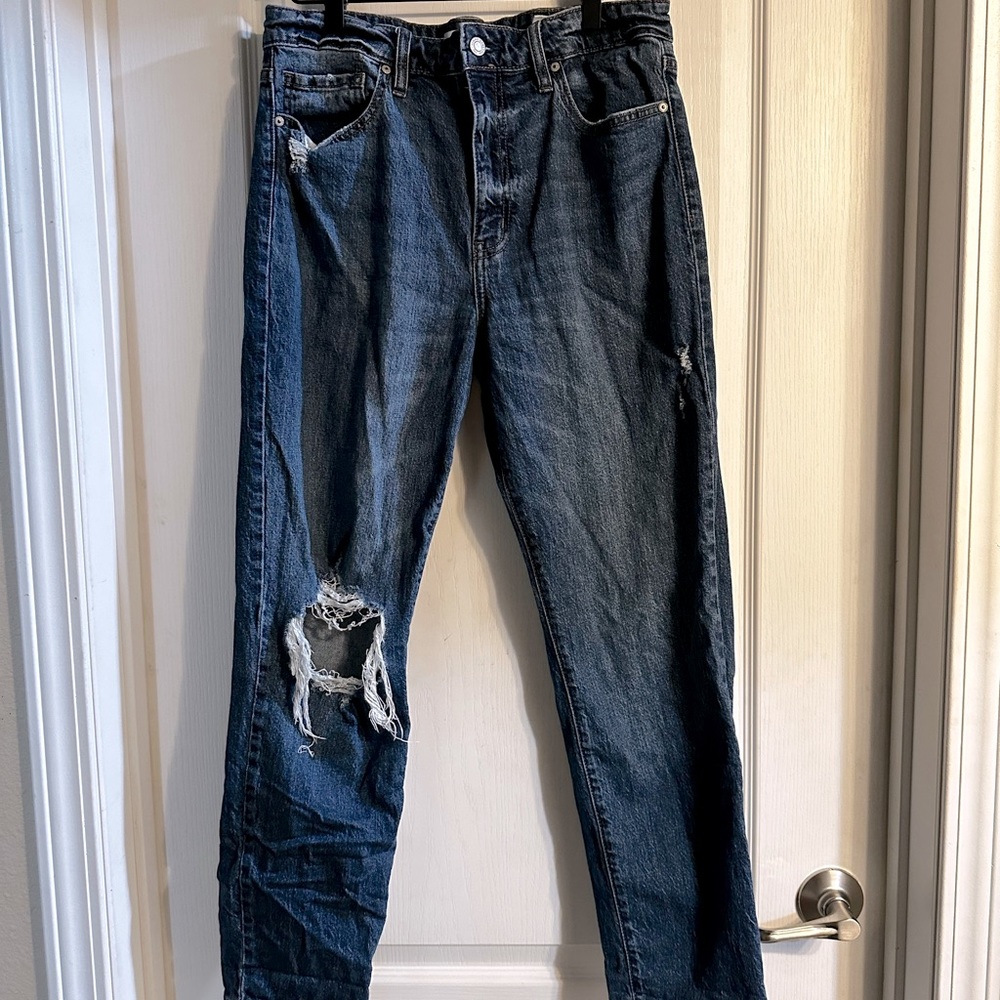 Eunina Super High Rise Mom Jean Ankle